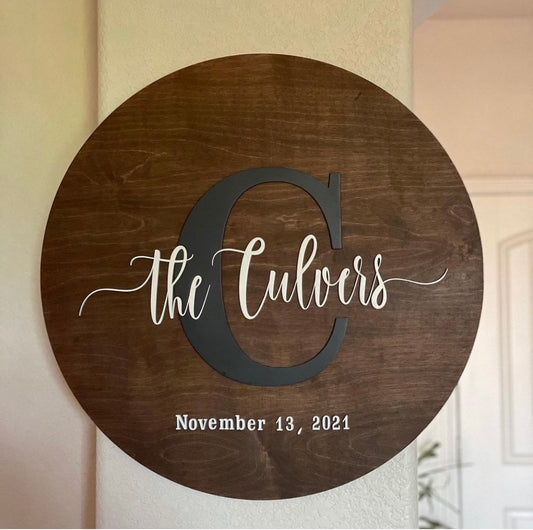 Large Monogram Sign, Personalized Gift, Wedding Guestbook, Anniversary Gift, Valentine’s Day Gift, Wooden
