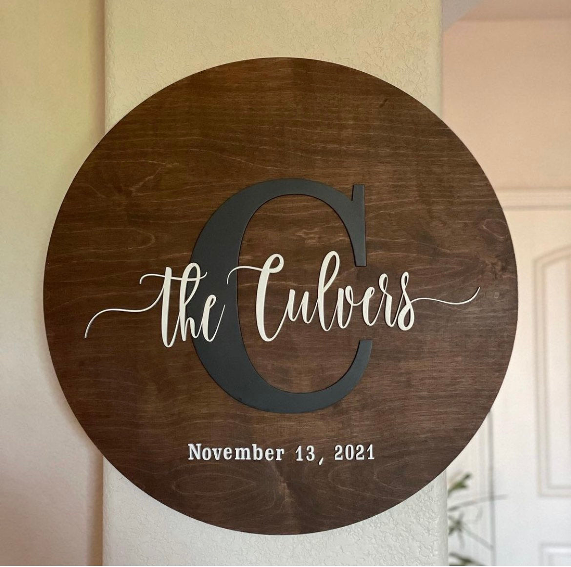 Large Monogram Sign, Personalized Gift, Wedding Guestbook, Anniversary Gift, Valentine’s Day Gift, Wooden