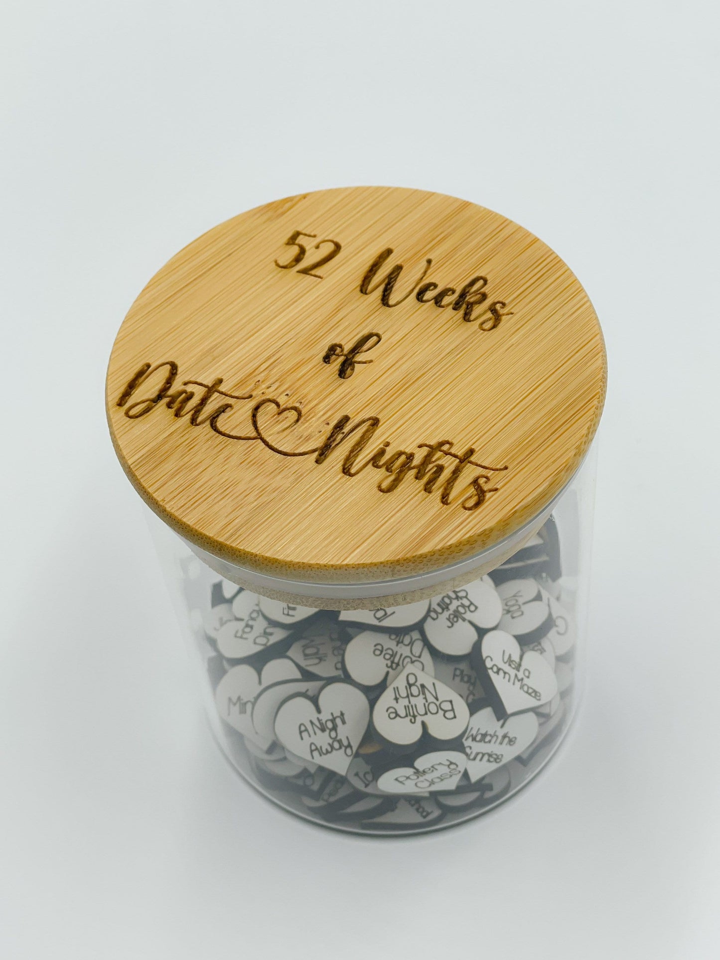 Personalized Date Night Token Jar, Valentine’s Gift, Anniversary Gift, Wedding Gift