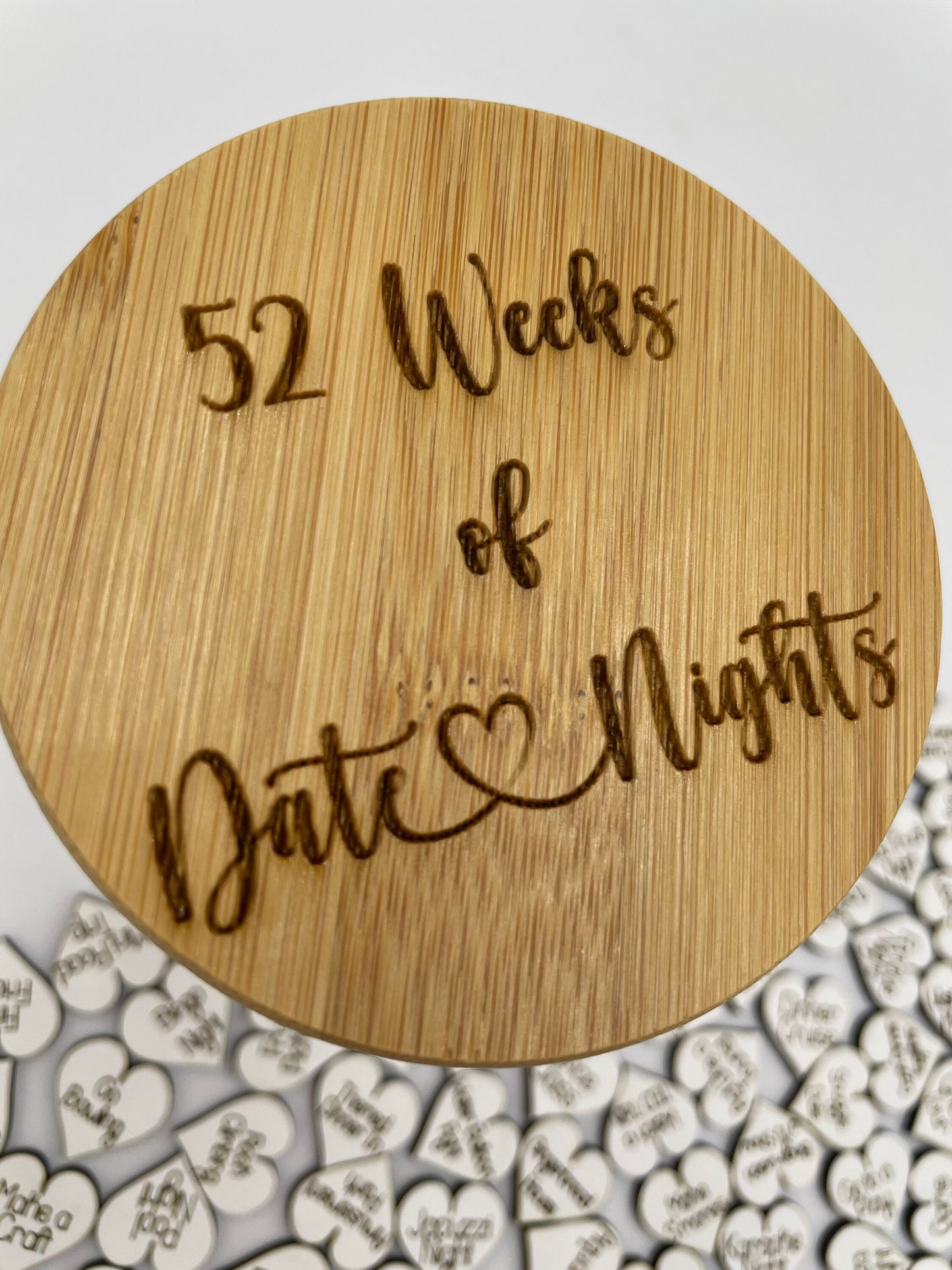 Personalized Date Night Token Jar, Valentine’s Gift, Anniversary Gift, Wedding Gift