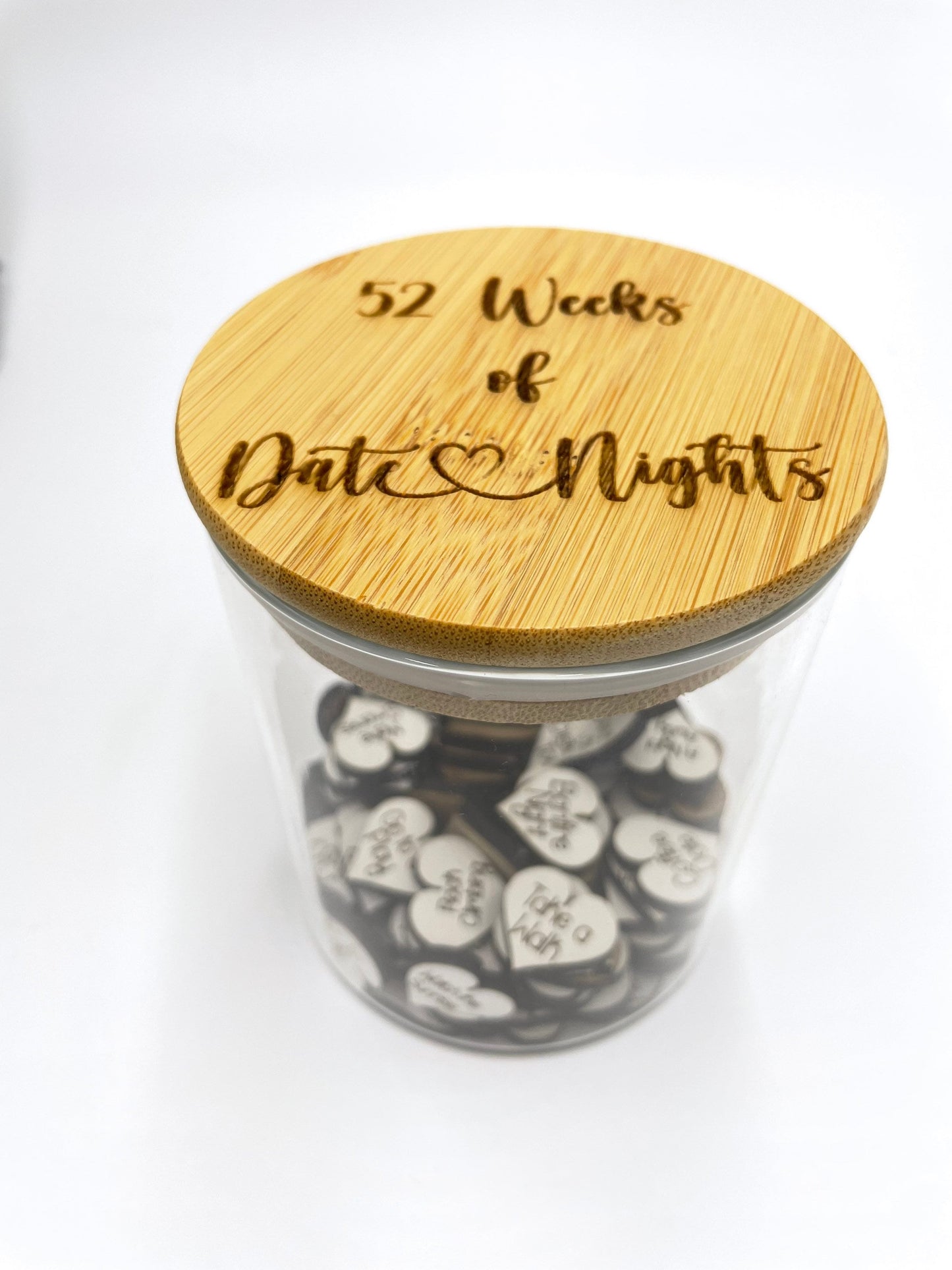 Personalized Date Night Token Jar, Valentine’s Gift, Anniversary Gift, Wedding Gift