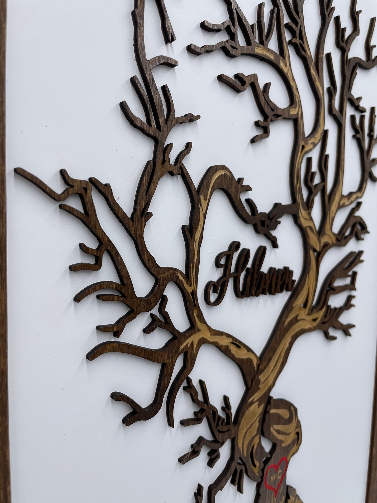 Family Name Tree Wall Hanging - Unique Anniversary & Valentine's Day Gift, Personalized Art