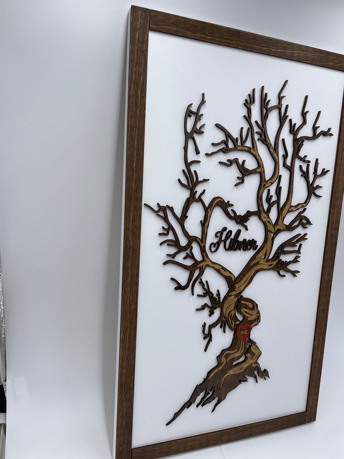 Family Name Tree Wall Hanging - Unique Anniversary & Valentine's Day Gift, Personalized Art