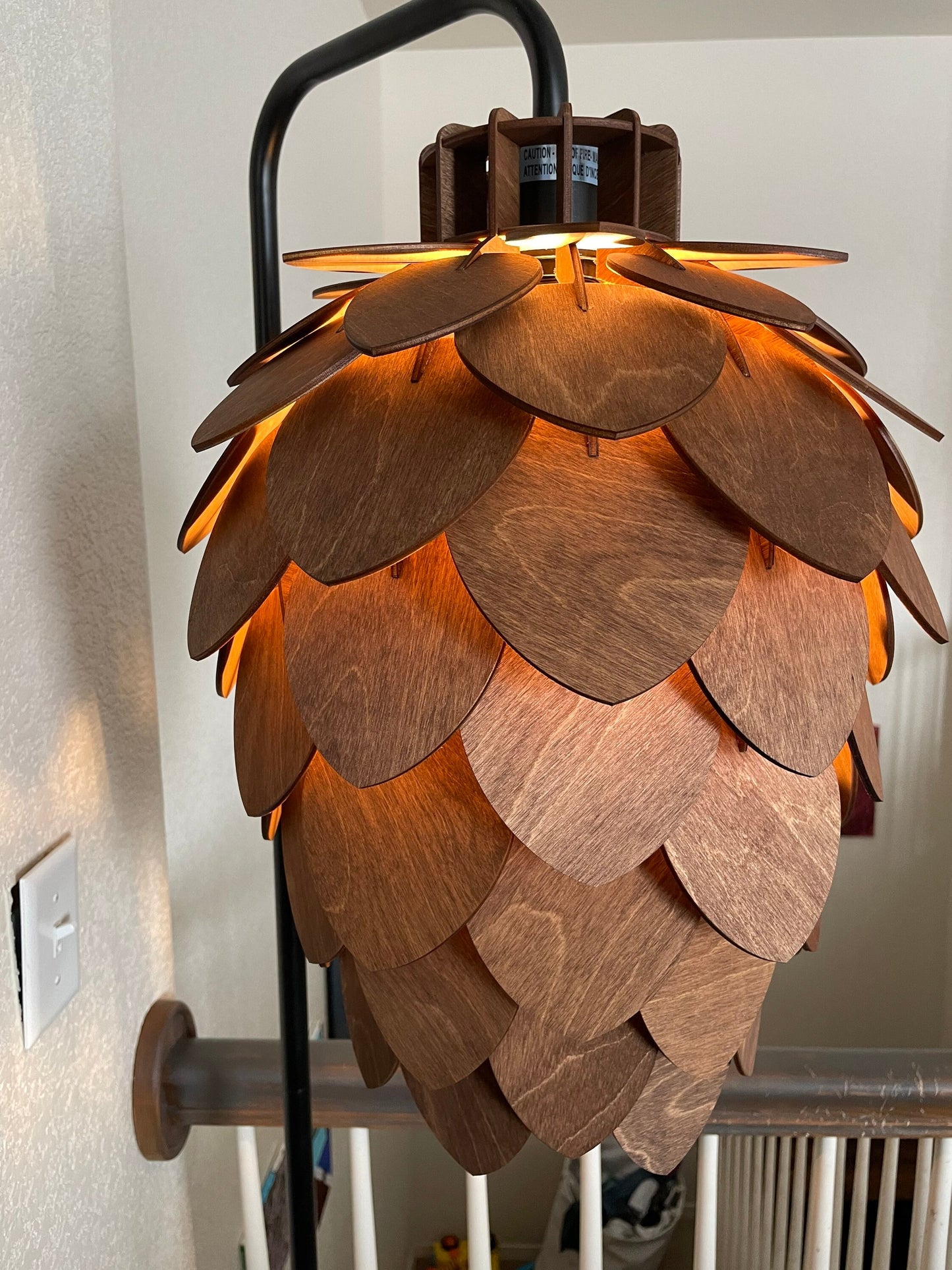 Unique Wooden Pinecone, Hop Pendant Lamp,  Chandelier, Floor Lamp