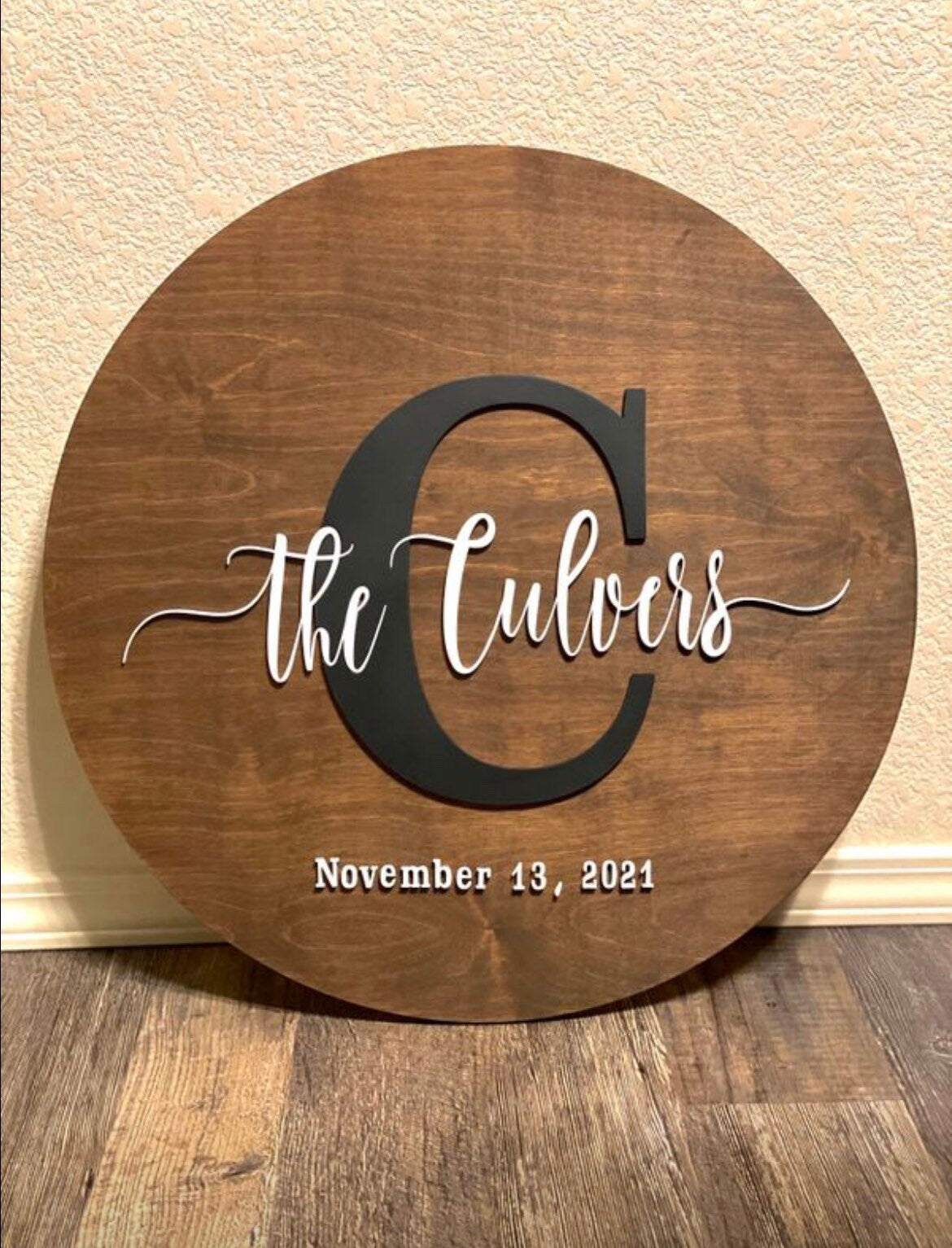 Large Monogram Sign, Personalized Gift, Wedding Guestbook, Anniversary Gift, Valentine’s Day Gift, Wooden