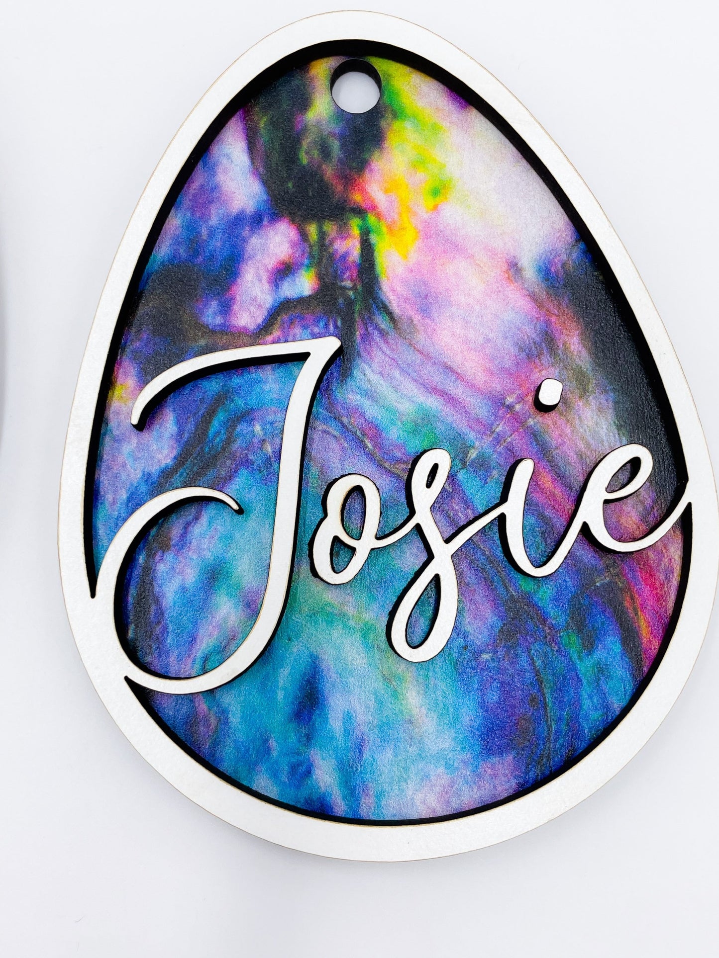Easter Gift for Kids | Personalized Easter Basket Tags | Custom Wooden Easter Egg | Kids Easter Gift Tags | Easter Place Cards