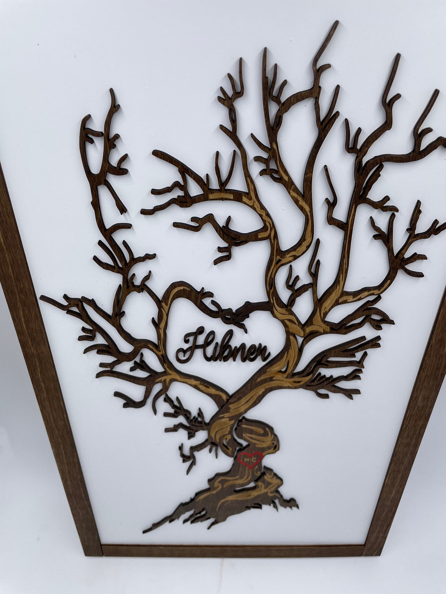 Family Name Tree Wall Hanging - Unique Anniversary & Valentine's Day Gift, Personalized Art
