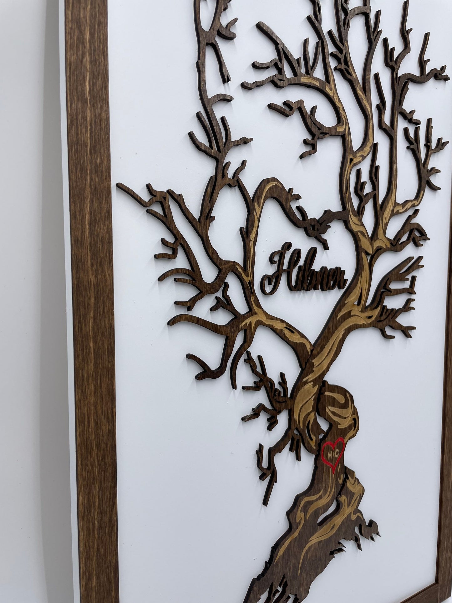 Family Name Tree Wall Hanging - Unique Anniversary & Valentine's Day Gift, Personalized Art