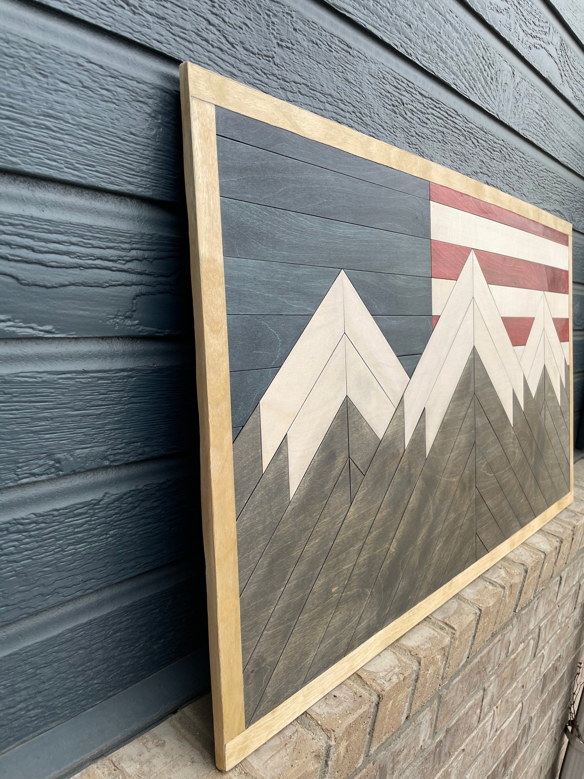 Colorado Wood Mountain Wall Art