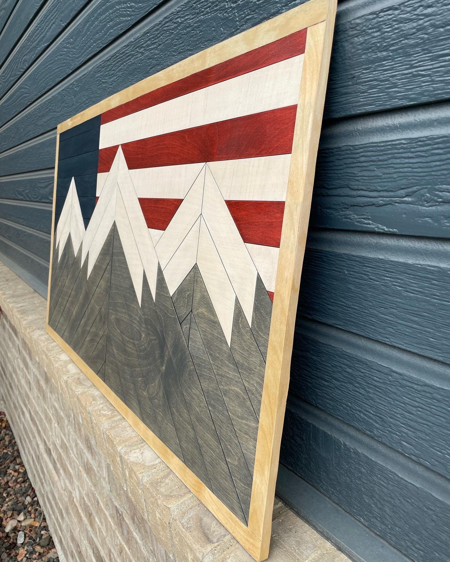 Colorado Wood Mountain Wall Art