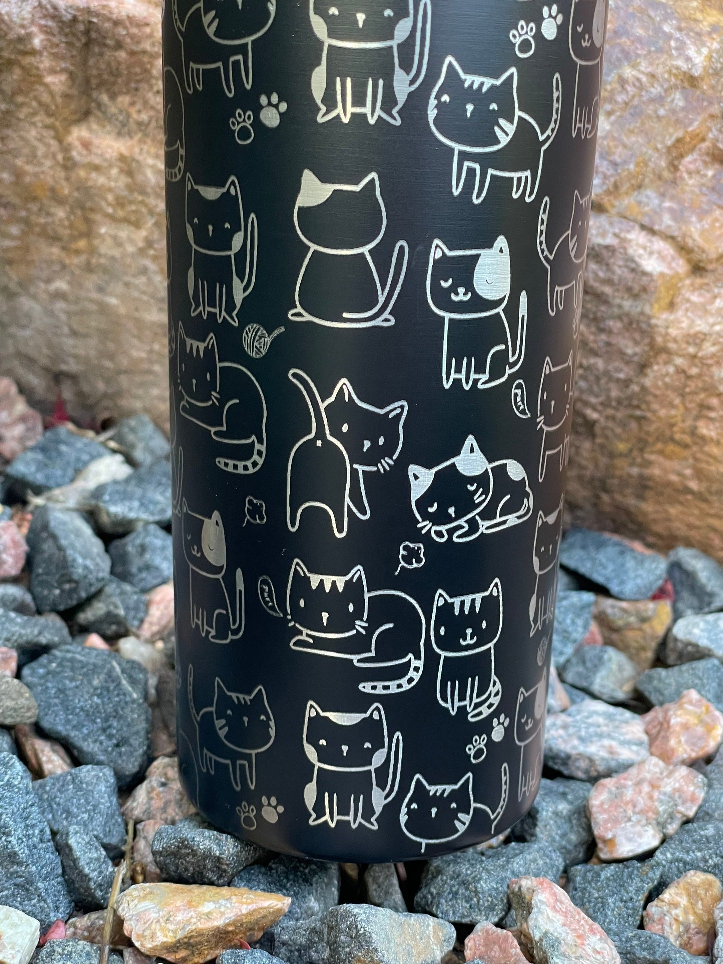 Cat Tumbler, Funny, Laser Engraved, 20oz - Free Personalization Optional