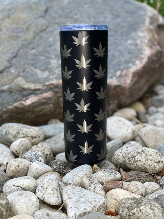 420 Tumbler, Laser Engraved 20oz Stainless Steel Tumbler, Free Personalization Optional