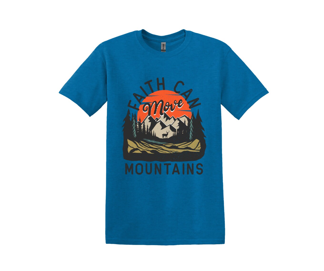 Faith Can Move Mountains Cotton, Adult Tee