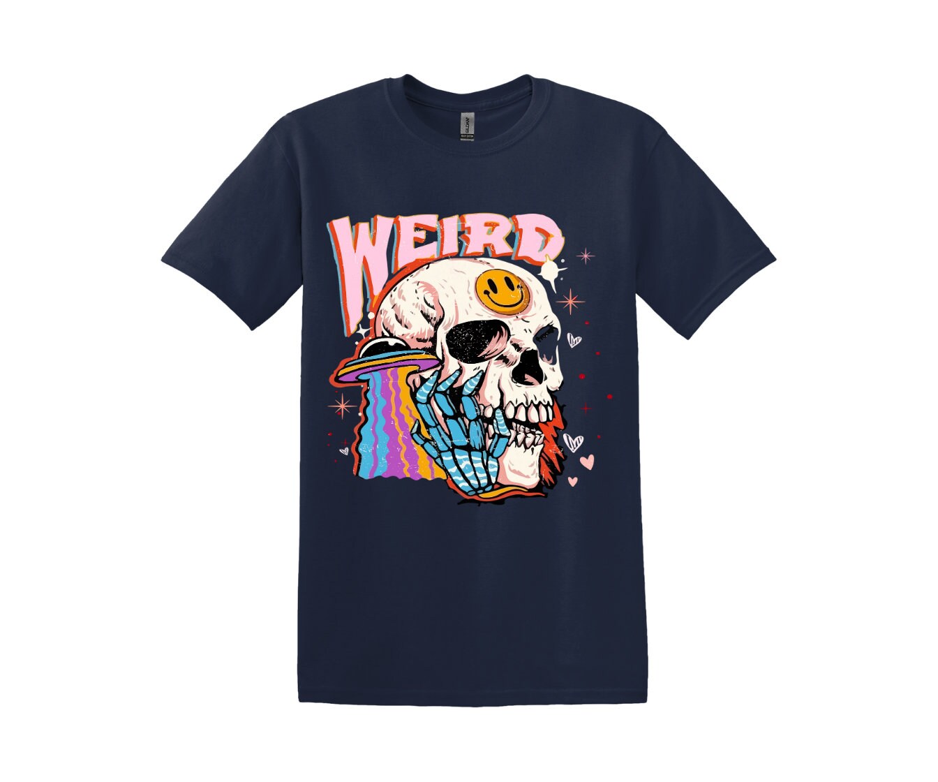 Weird Skull T-shirt, Cotton Unisex Style, Adult Tee