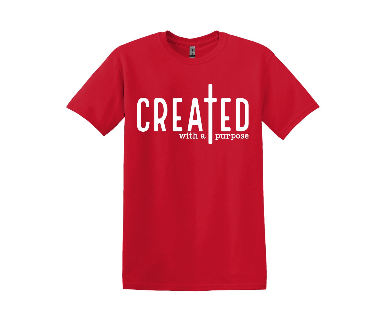 Created With A Purpose; Cotton T-Shirt, Women and Unisex Style, Adult Tee