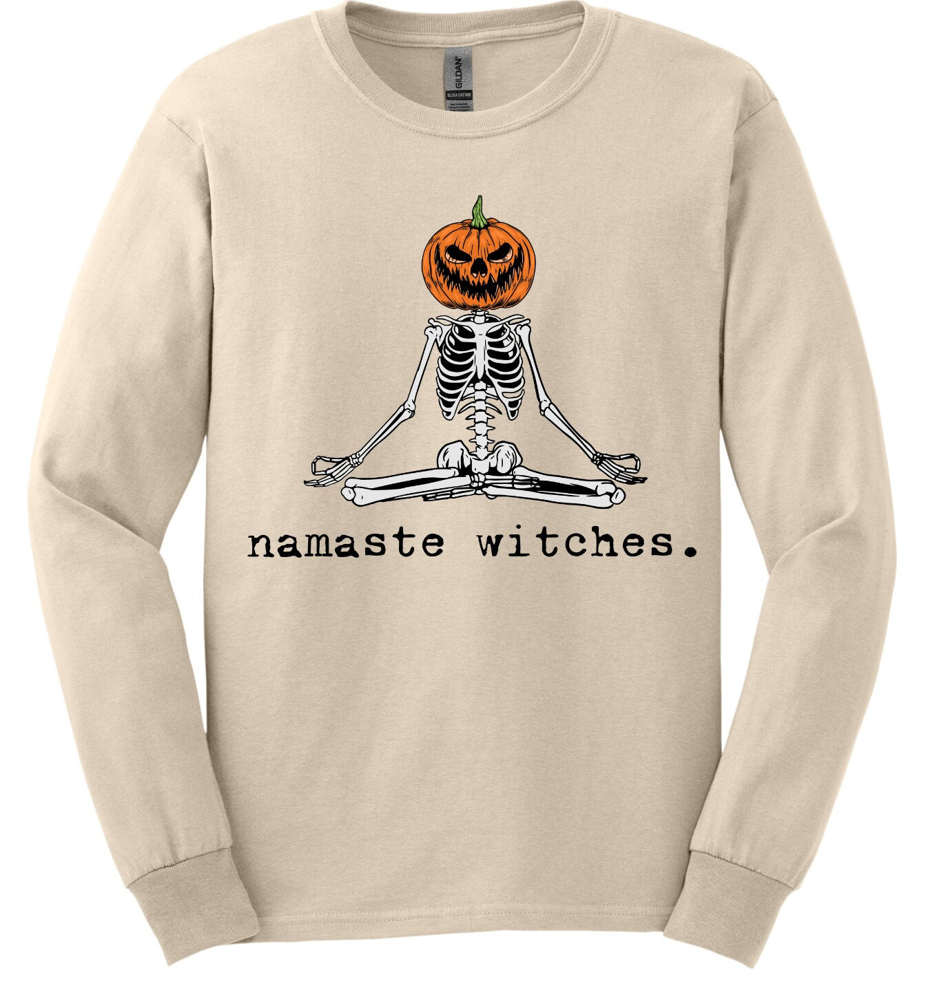 Namaste Witches; Long Sleeve & Short Sleeve Cotton Shirt, Adult Tee