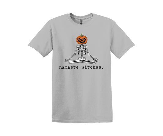 Namaste Witches; Long Sleeve & Short Sleeve Cotton Shirt, Adult Tee