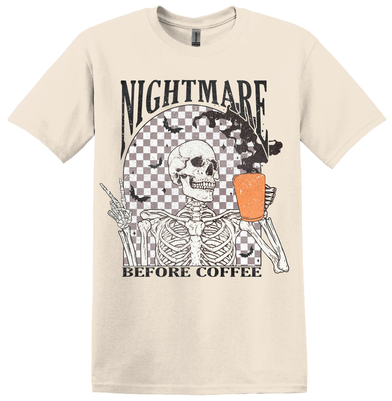 Nightmare Before Coffee; Long Sleeve & Short Sleeve Cotton Shirt, Adult Tee