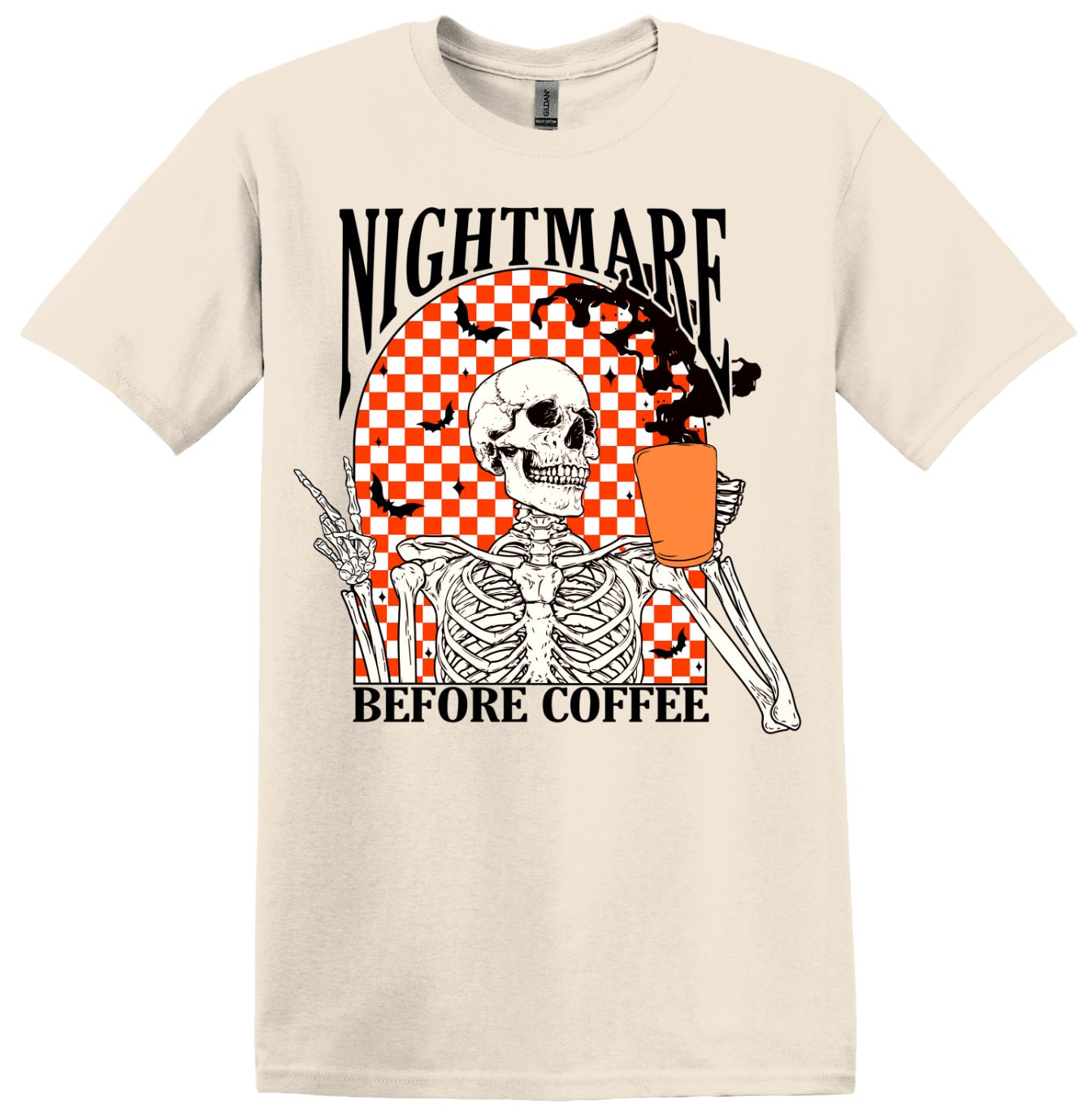 Nightmare Before Coffee; Long Sleeve & Short Sleeve Cotton Shirt, Adult Tee