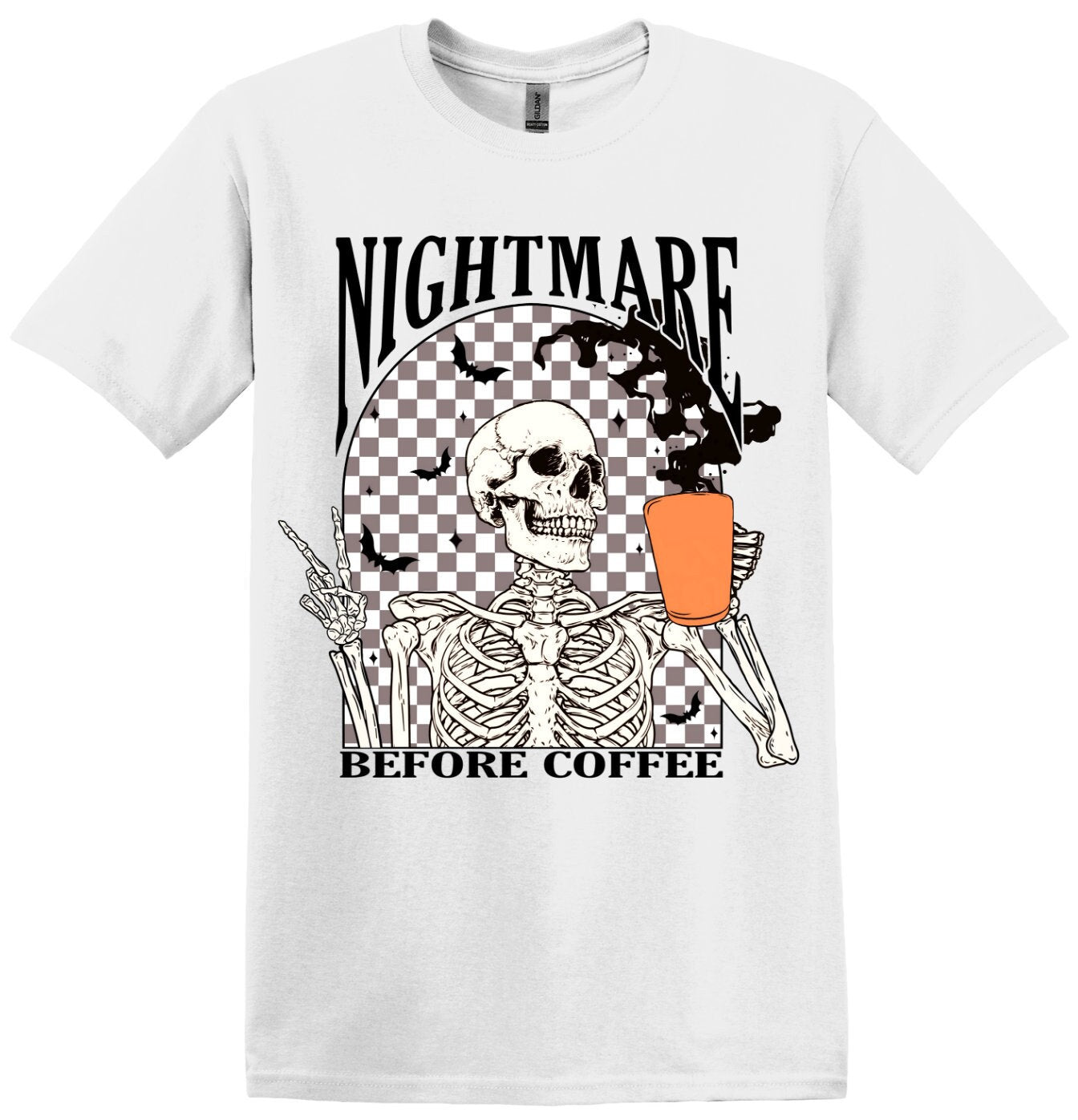 Nightmare Before Coffee; Long Sleeve & Short Sleeve Cotton Shirt, Adult Tee