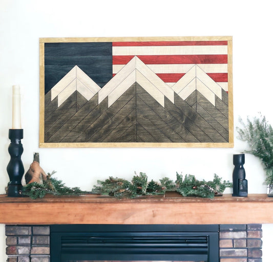 Colorado Wood Mountain Wall Art