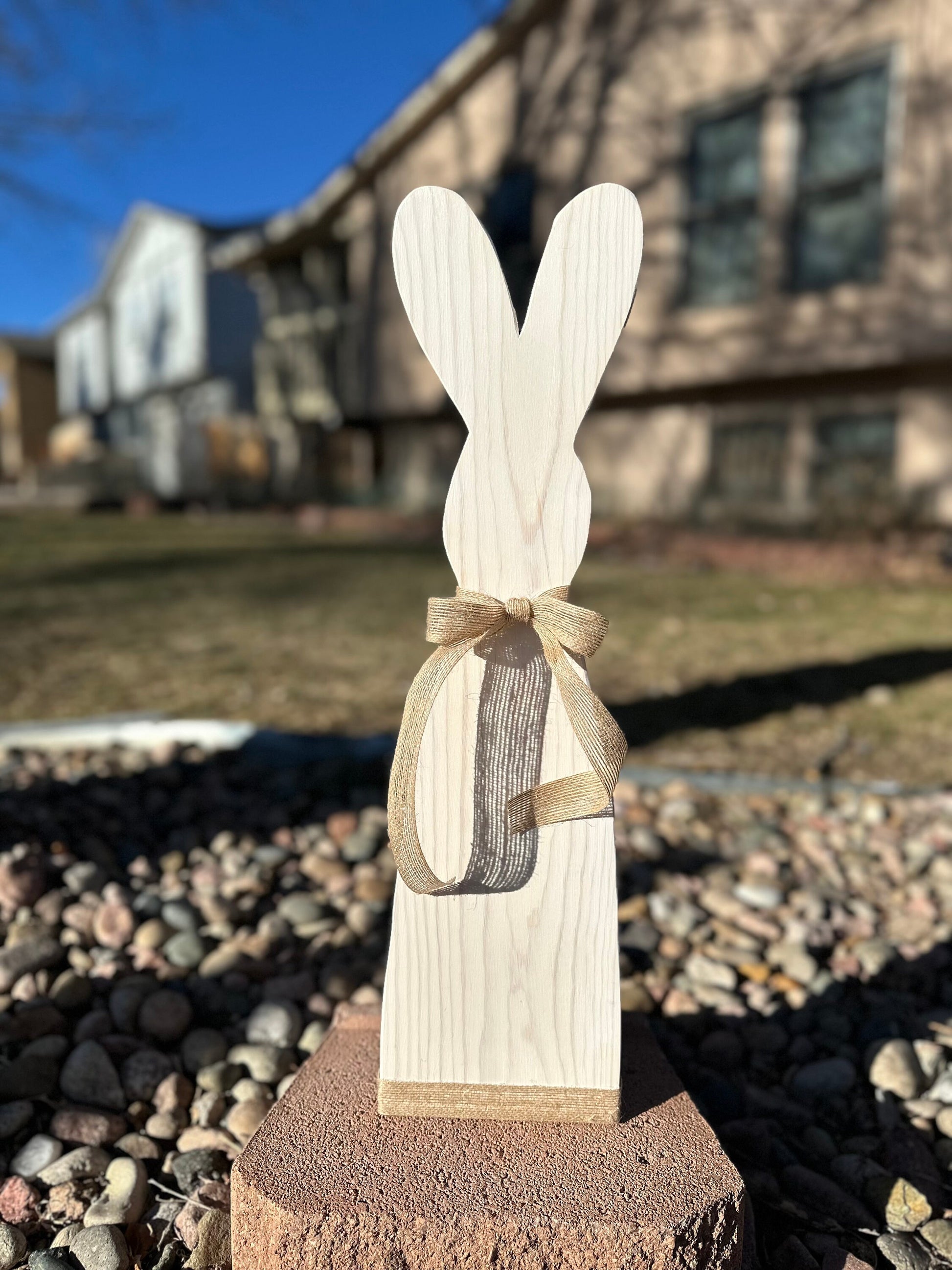 Easter Bunny Porch Decor, Solid Pine