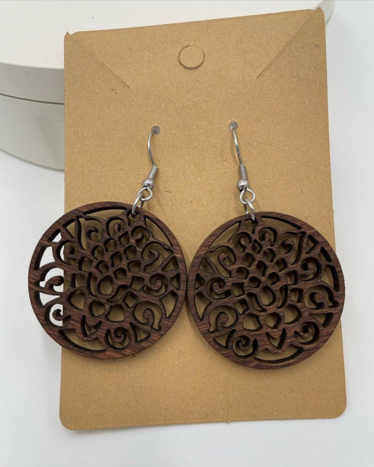 Mandala Style Earrings, Hypoallergenic