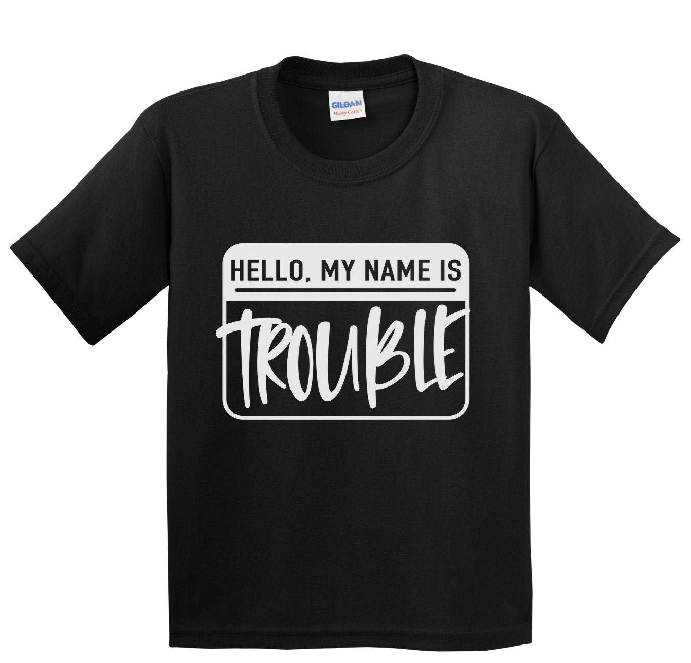 My Name is Trouble Kids Tee, Cotton