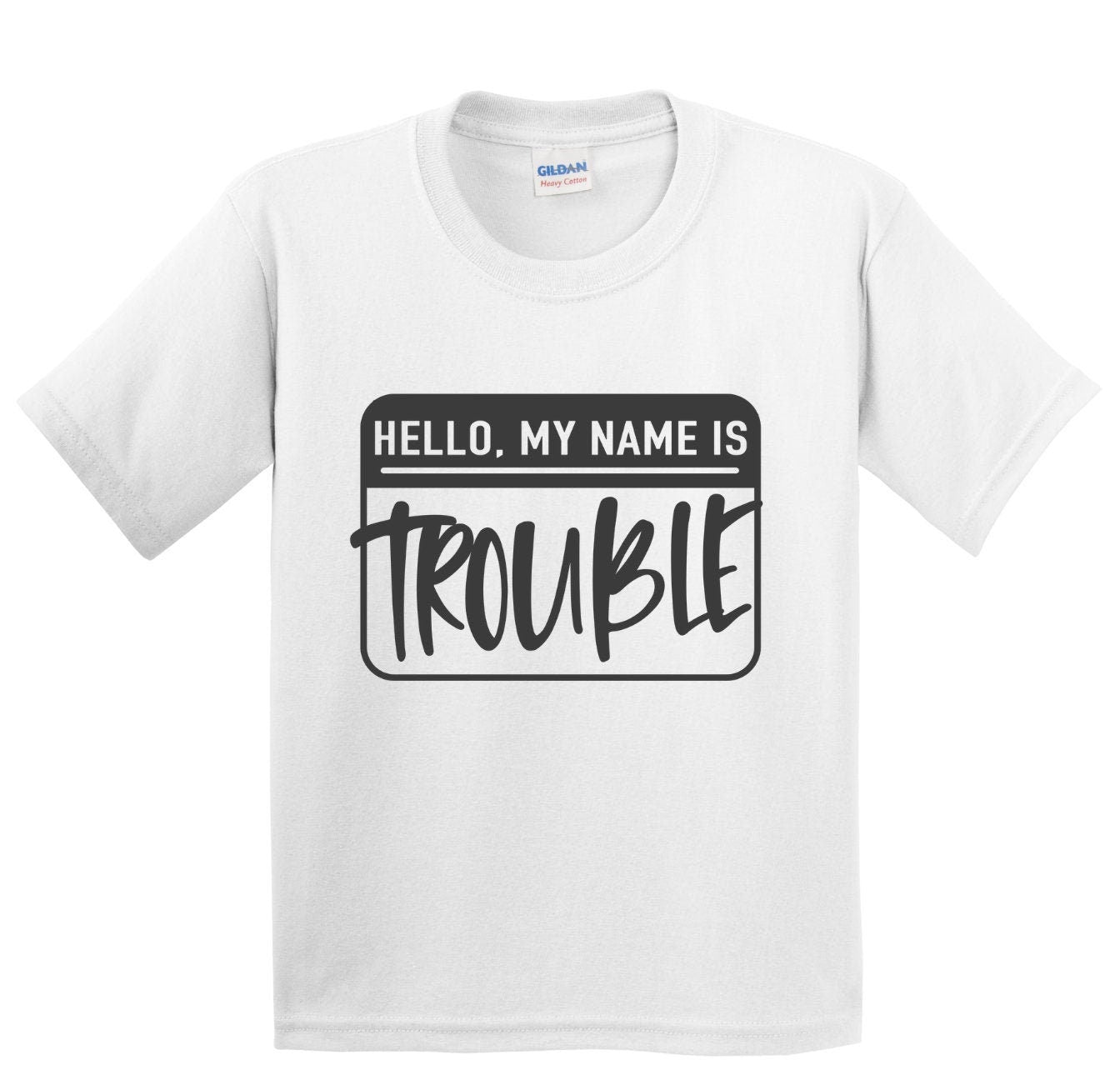 My Name is Trouble Kids Tee, Cotton