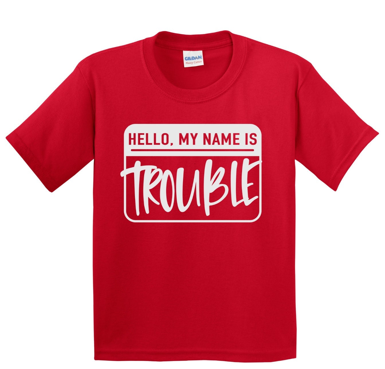 My Name is Trouble Kids Tee, Cotton