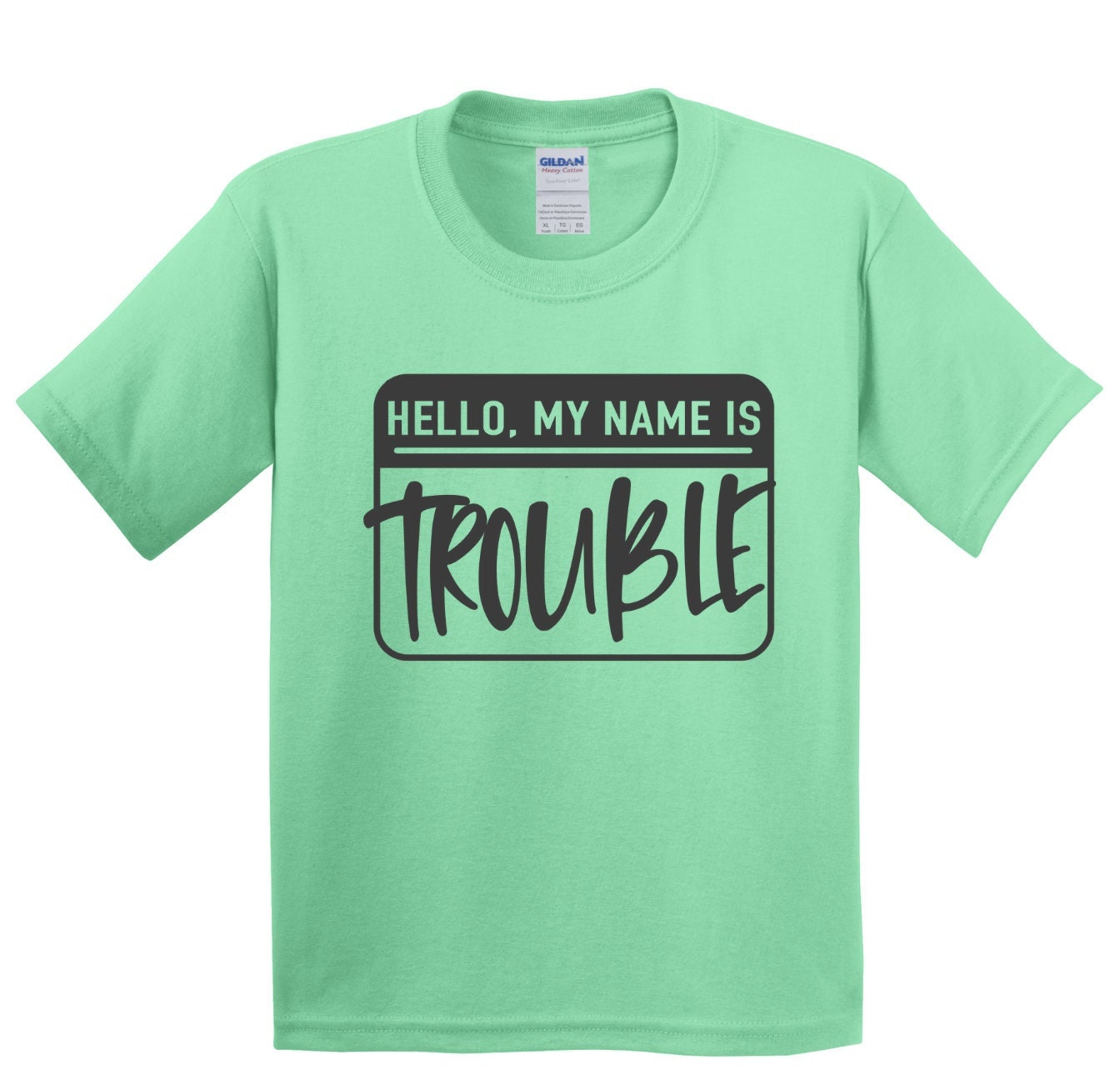 My Name is Trouble Kids Tee, Cotton