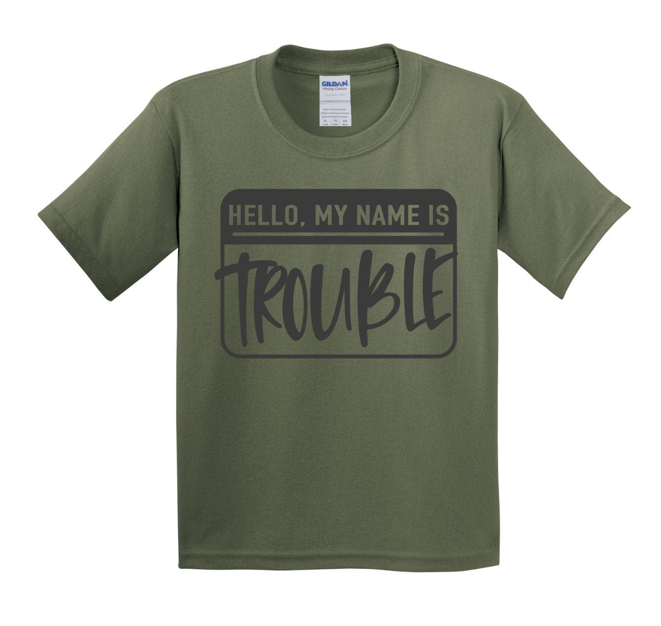 My Name is Trouble Kids Tee, Cotton