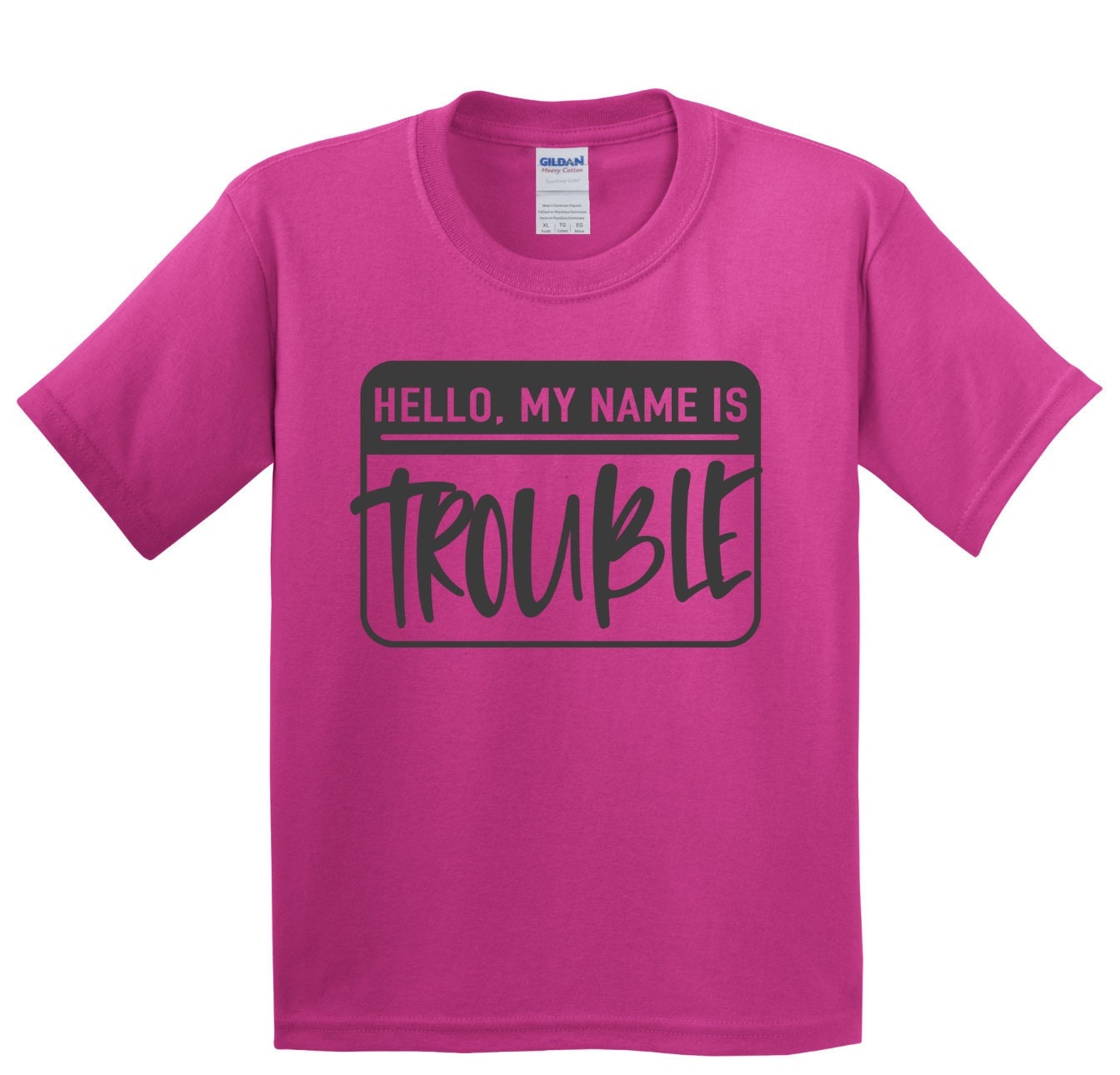 My Name is Trouble Kids Tee, Cotton