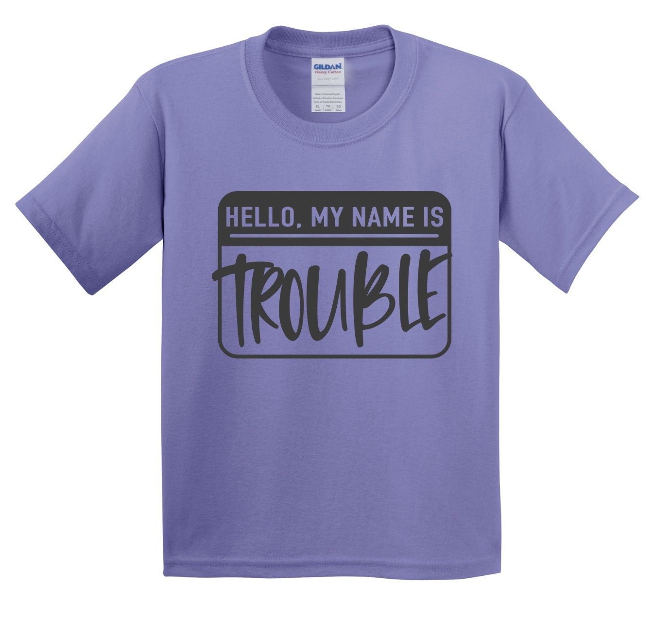 My Name is Trouble Kids Tee, Cotton