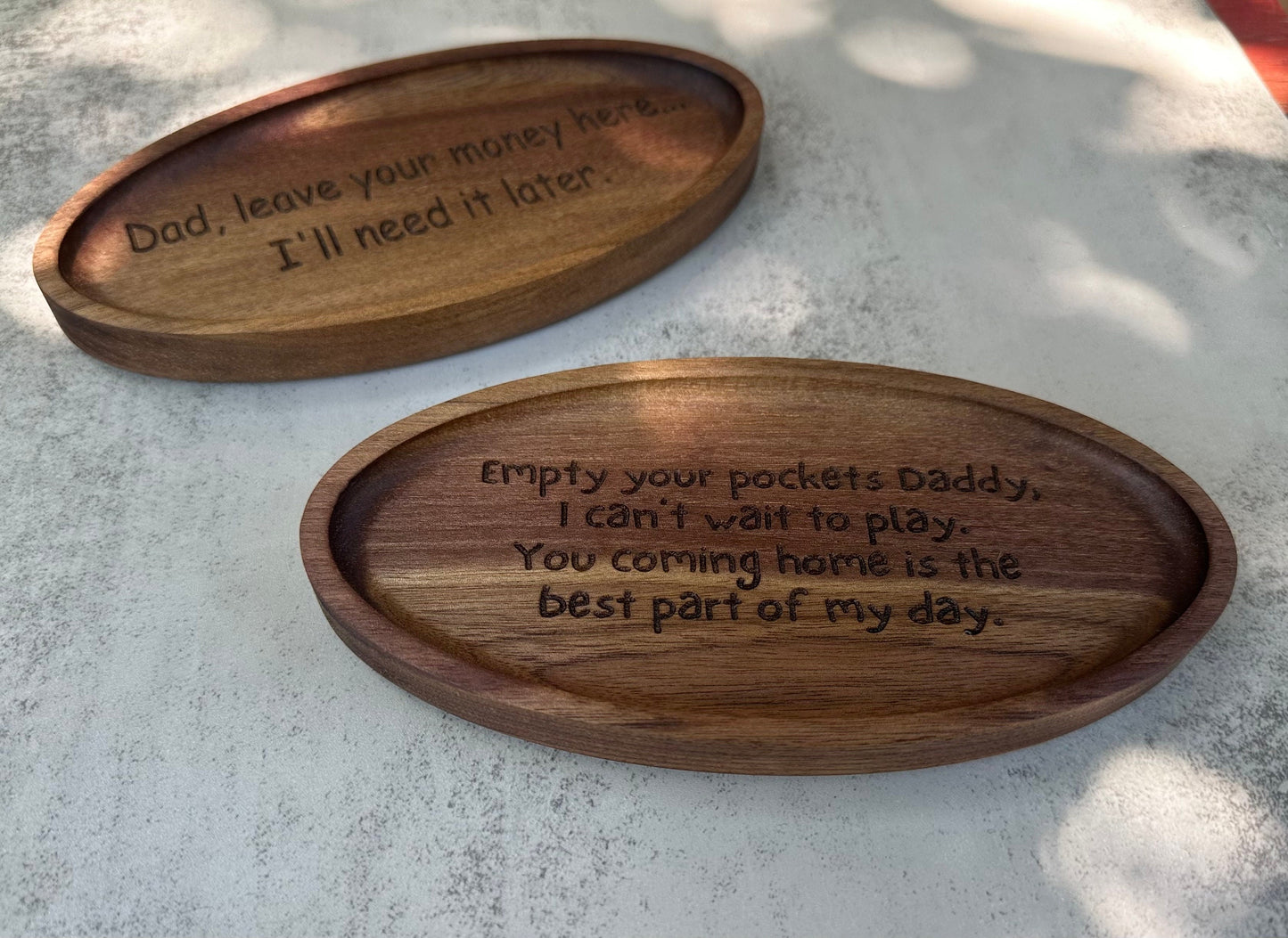 Funny Dad Gift - Personalized Wooden Coin Tray Gift for Dad