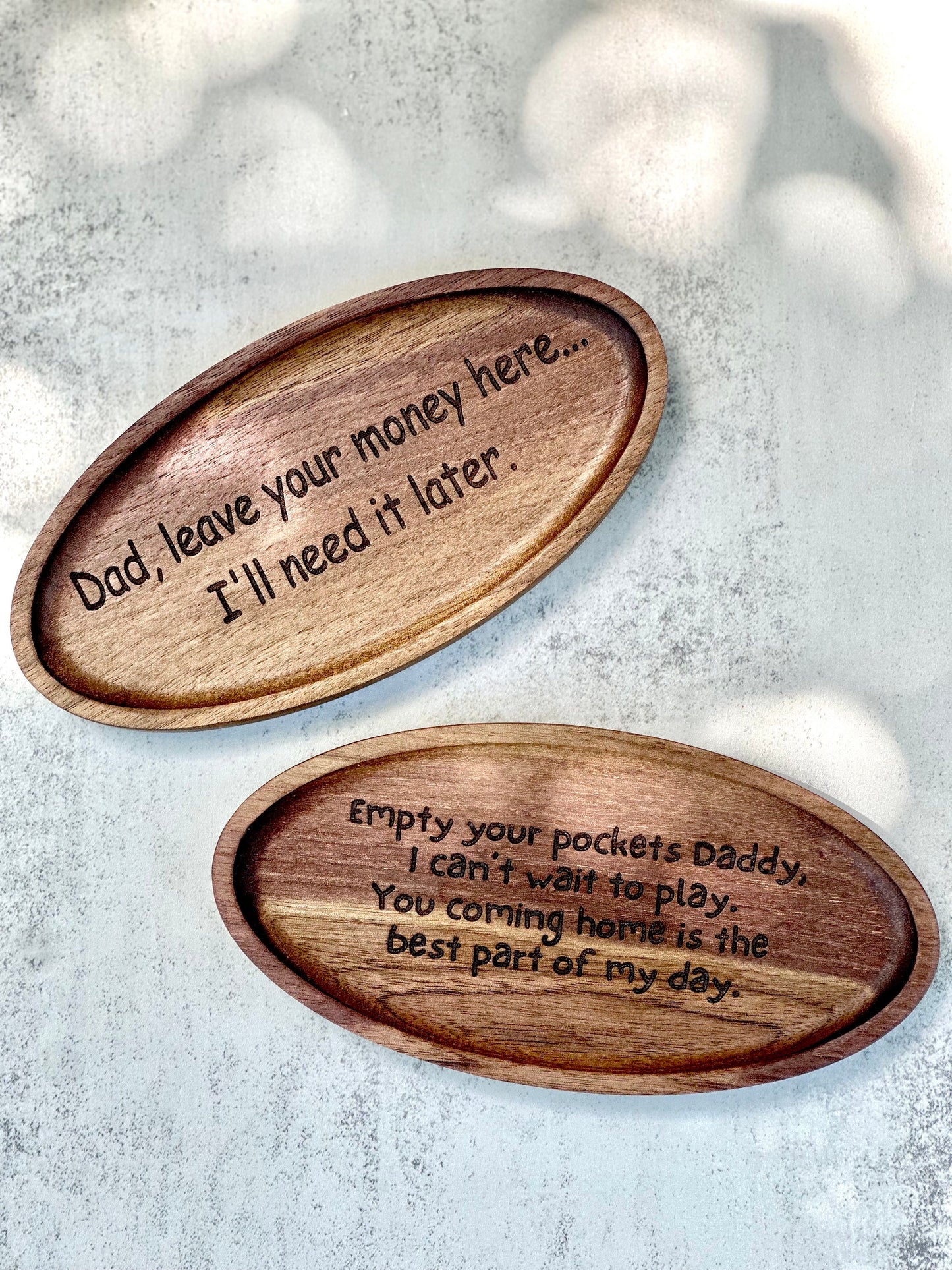 Funny Dad Gift - Personalized Wooden Coin Tray Gift for Dad