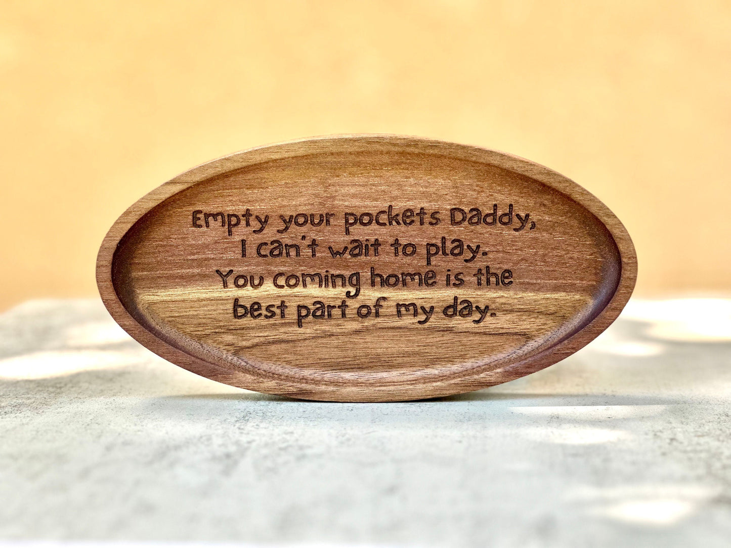 Funny Dad Gift - Personalized Wooden Coin Tray Gift for Dad