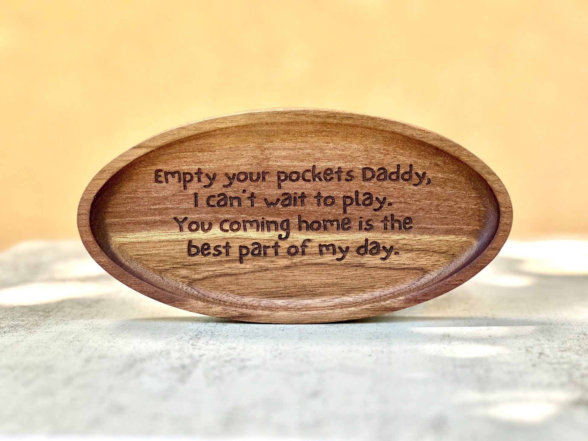 Funny Dad Gift - Personalized Wooden Coin Tray Gift for Dad