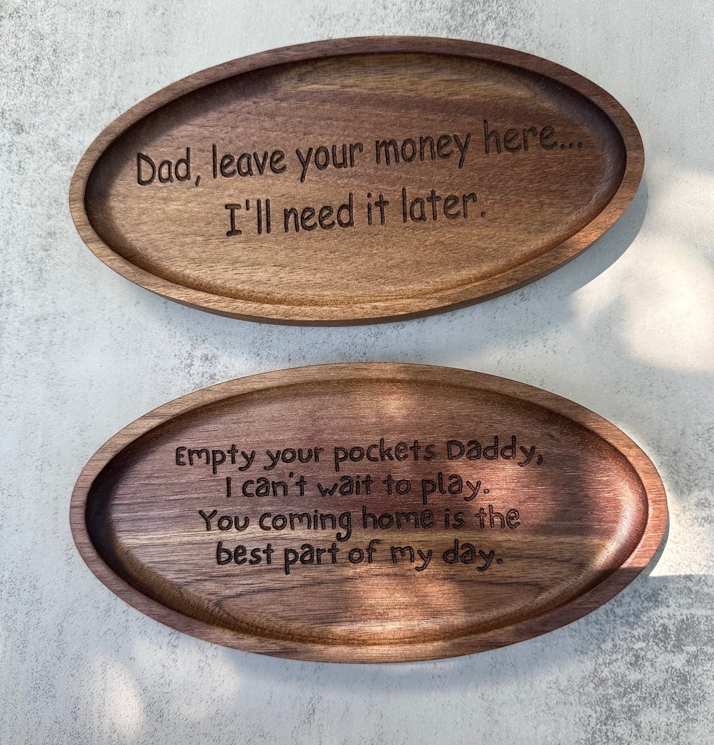 Funny Dad Gift - Personalized Wooden Coin Tray Gift for Dad