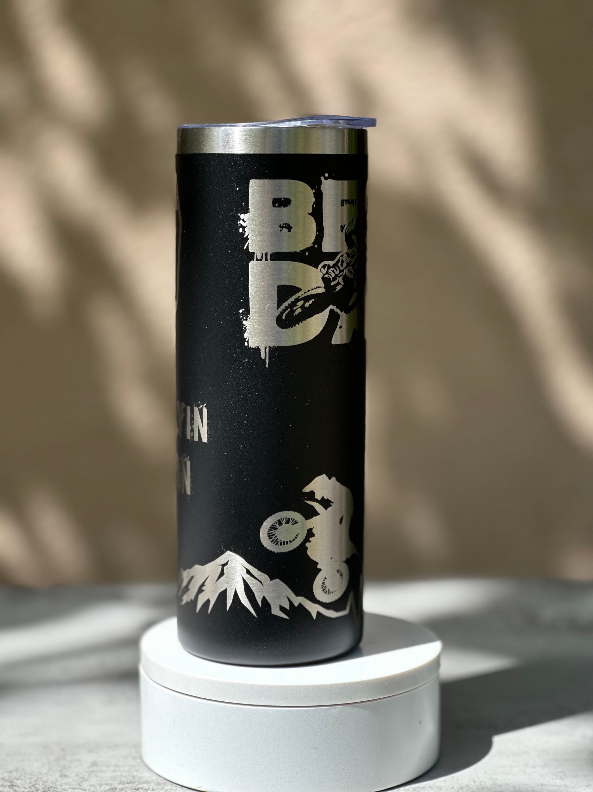 Personalized Motocross Tumbler for Dad, 20oz