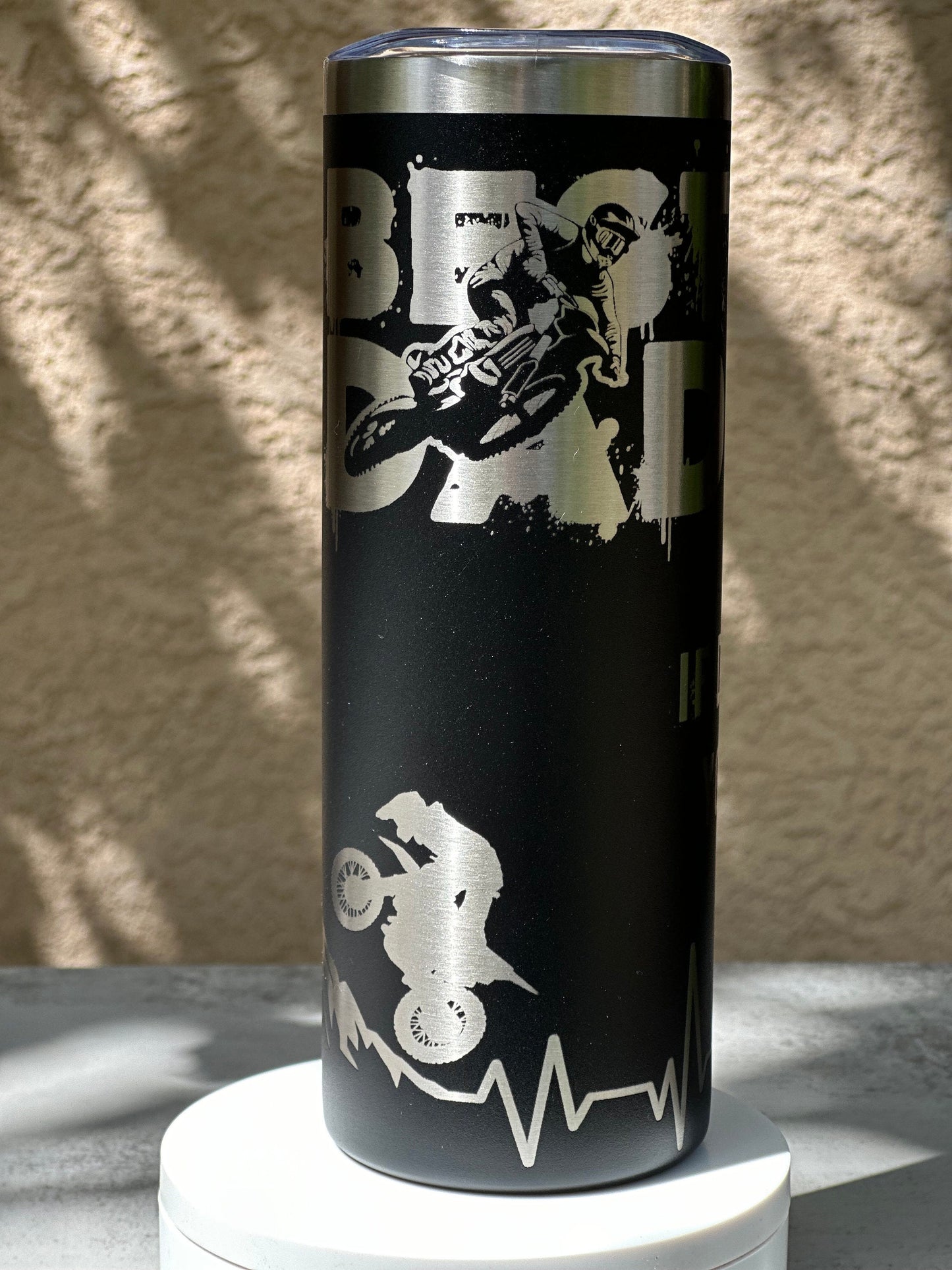 Personalized Motocross Tumbler for Dad, 20oz