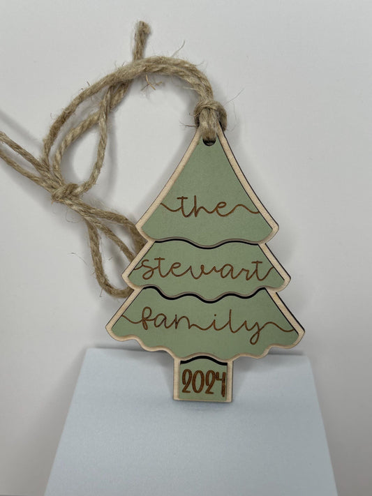 Family Christmas Ornament, Christmas Tree Ornament, 2024